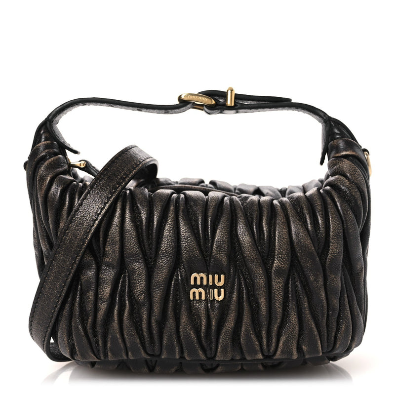 Nappa Matelasse Pouch Sand Coffee