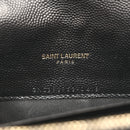 Grain De Poudre Matelasse Chevron Monogram Envelope Chain Wallet Black