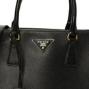 Saffiano Lux Small Galleria Double Zip Tote Black
