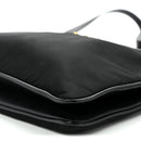 Tessuto Nylon Soft Calf Double Zip Crossbody Bag Black