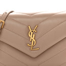 Calfskin Y Quilted Monogram Toy Loulou Crossbody Bag Dark Beige