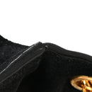 Suede Small Classic Monogram Kate Tassel Satchel Black