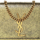 Metallic Calfskin Small Classic Monogram Kate Tassel Satchel Gold