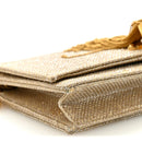 Metallic Canvas Woven Small Classic Monogram Kate Tassel Chain Wallet Gold
