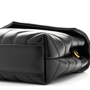 Calfskin Y Quilted Monogram Toy Loulou Crossbody Bag Black