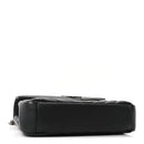 Sheepskin Matelasse Chevron Monogram Medium College Bag Black