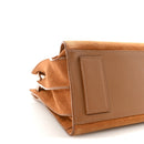 Suede Calfskin Studded Small Sac De Jour Caramel Cognac