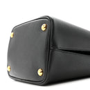 Saffiano Cuir Medium Panier Bucket Bag Black Fuoco