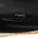 Grain De Poudre Matelasse Chevron Monogram Envelope Chain Wallet Black
