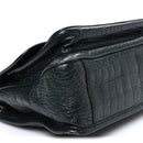 Crocodile Embossed Calfskin Monogram Medium Niki Chain Satchel Algea