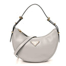 Soft Calfskin Arque Shoulder Bag Granito