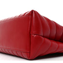 Calfskin Y Quilted Monogram Medium Loulou Chain Satchel Red