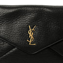 Grained Lambskin Cassandre Envelope Pouch Black