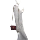 Lambskin Chevron Quilted Mini Loulou Rouge Cabernet