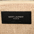 Linen Calfskin Small Rive Gauche Tote Greggio Natural