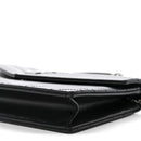 Grain De Poudre Matelasse Chevron Monogram Envelope Chain Wallet Black
