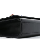 Calfskin Crystal Medium Monogram Kate Satchel Black