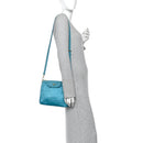Tessuto Nylon Saffiano Crossbody Bag Turchese