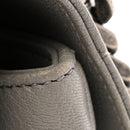 Sheepskin Matelasse Chevron Monogram Medium College Bag Granite