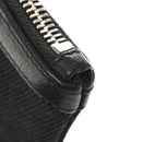 Linen Canvas Rive Gauche Zipped Pouch Black