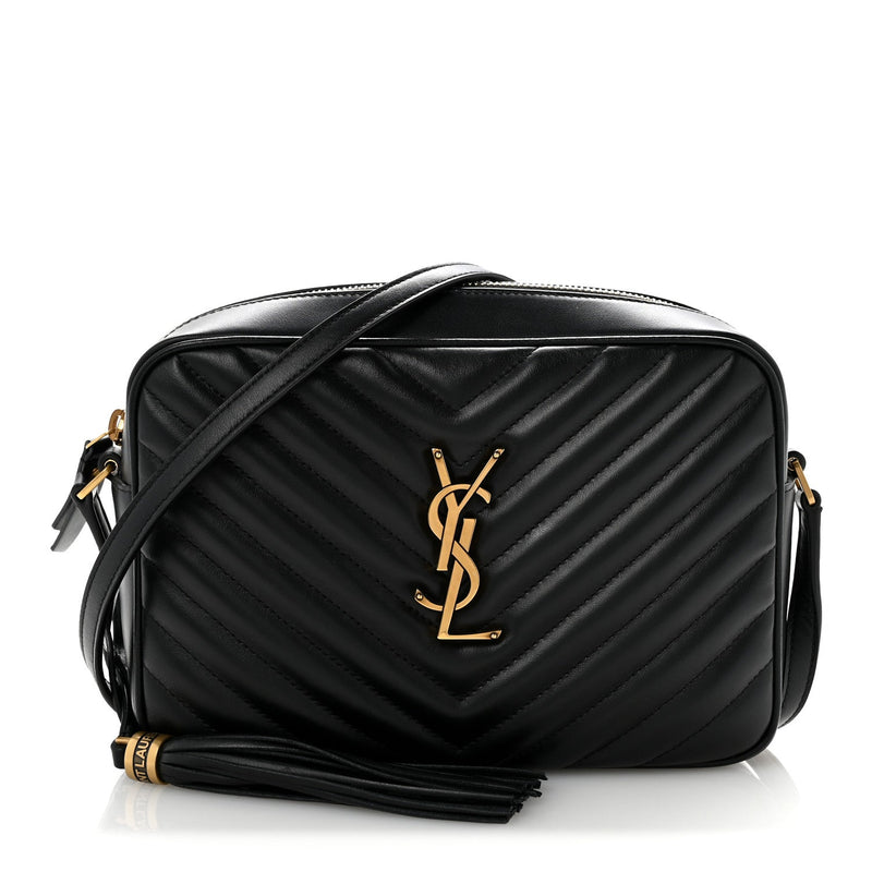 Calfskin Matelasse Monogram Lou Camera Bag Black