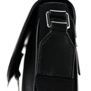 Calfskin Canvas Never Still Crossbody Flap Bag Black