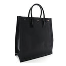 Linen Calfskin Rive Gauche North South Tote Grey