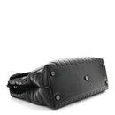 Calfskin Y Quilted Monogram Monochrome Large Loulou Chain Satchel Black