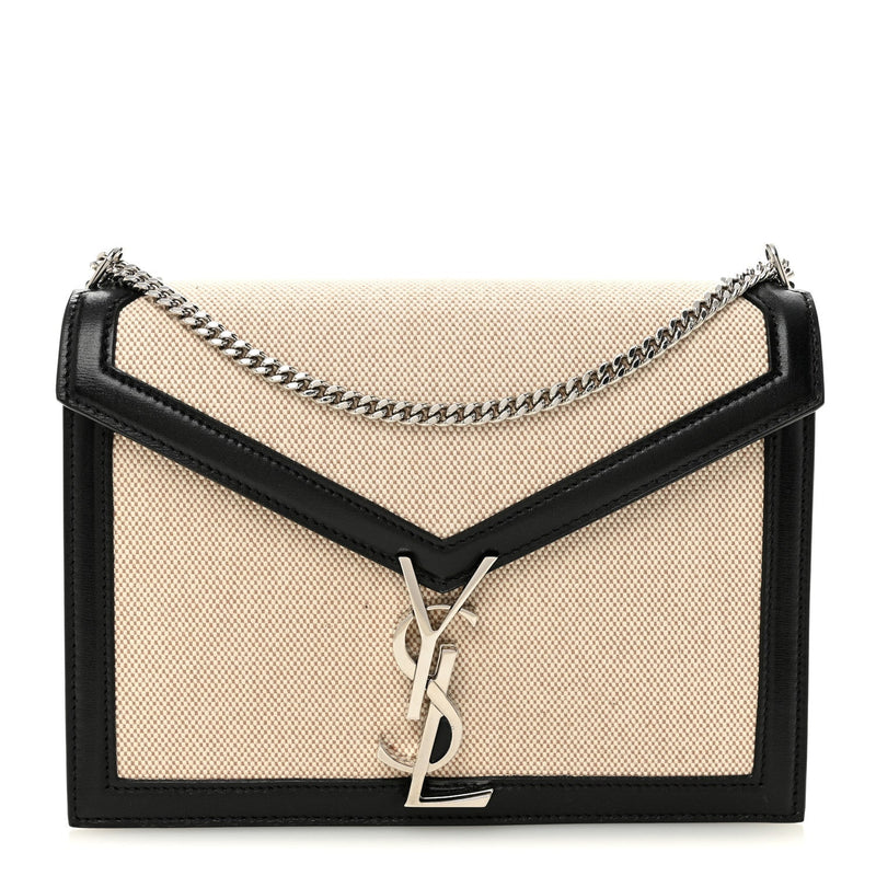 Canvas Calfskin Classic Monogram Cassandra Natural Black