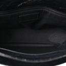 Crinkled Calfskin Matelasse Monogram Medium Niki Chain Satchel Black