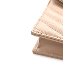 Grain De Poudre Matelasse Chevron Monogram Envelope Chain Wallet Dark Beige