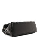 Lambskin Quilted Small Loulou Puffer Monogram Chain Satchel Black