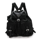 Re-Nylon Vela Saffiano Medium Backpack Black