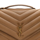 Lambskin Chevron Quilted Large LouLou Natural Tan