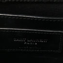 Calfskin Crocodile Embossed Small Classic Monogram Kate Tassel Satchel Black