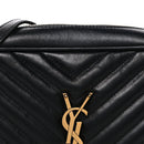 Calfskin Matelasse Monogram Lou Camera Bag Black