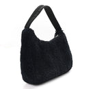 Terry Cloth Mini Re-Edition 2000 Bag Black White