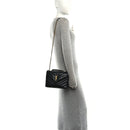 Calfskin Y Quilted Monogram Small Loulou Chain Satchel Black