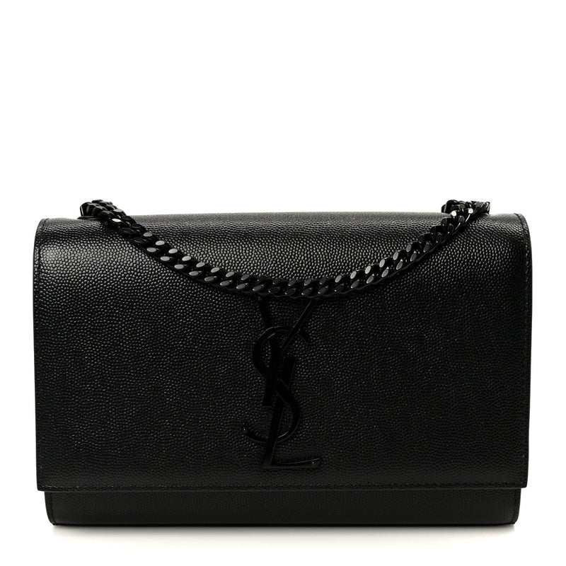 Grain De Poudre Small Classic Monogram Monochrome Kate Satchel Black
