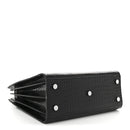 Calfskin Crocodile Embossed Baby Sac De Jour Black