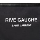 Linen Canvas Rive Gauche Zipped Pouch Black