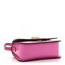 Calfskin Vinyl Small Houndstooth La Medusa Crossbody Bag  Red Fuchsia