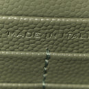 Grain De Poudre Matelasse Chevron Monogram Envelope Chain Wallet Light Sage