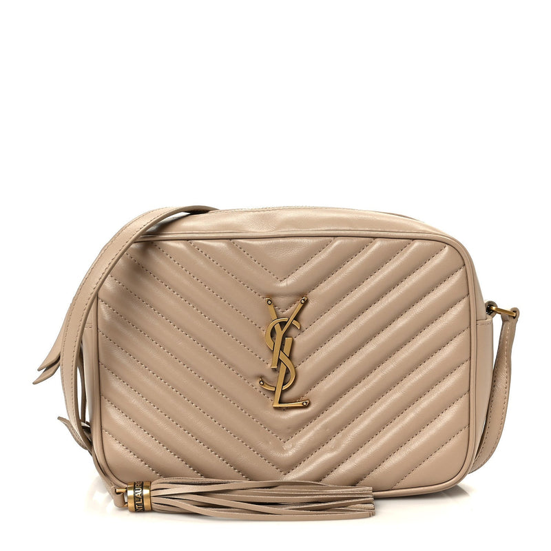 Calfskin Matelasse Monogram Lou Camera Bag Nude Powder