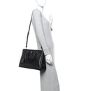 Saffiano Lux Medium Galleria Double Zip Black Black