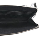 Coated Canvas La Greca Signature  Black Gray