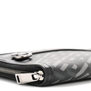 Coated Canvas La Greca Signature  Black Gray