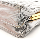 Metallic Matelasse Lux Mini Crossbody Tote Cromo