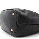 Vitello Daino Shopping Tote Black