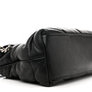 Lambskin Quilted Medium Loulou Puffer Monogram Chain Satchel Black